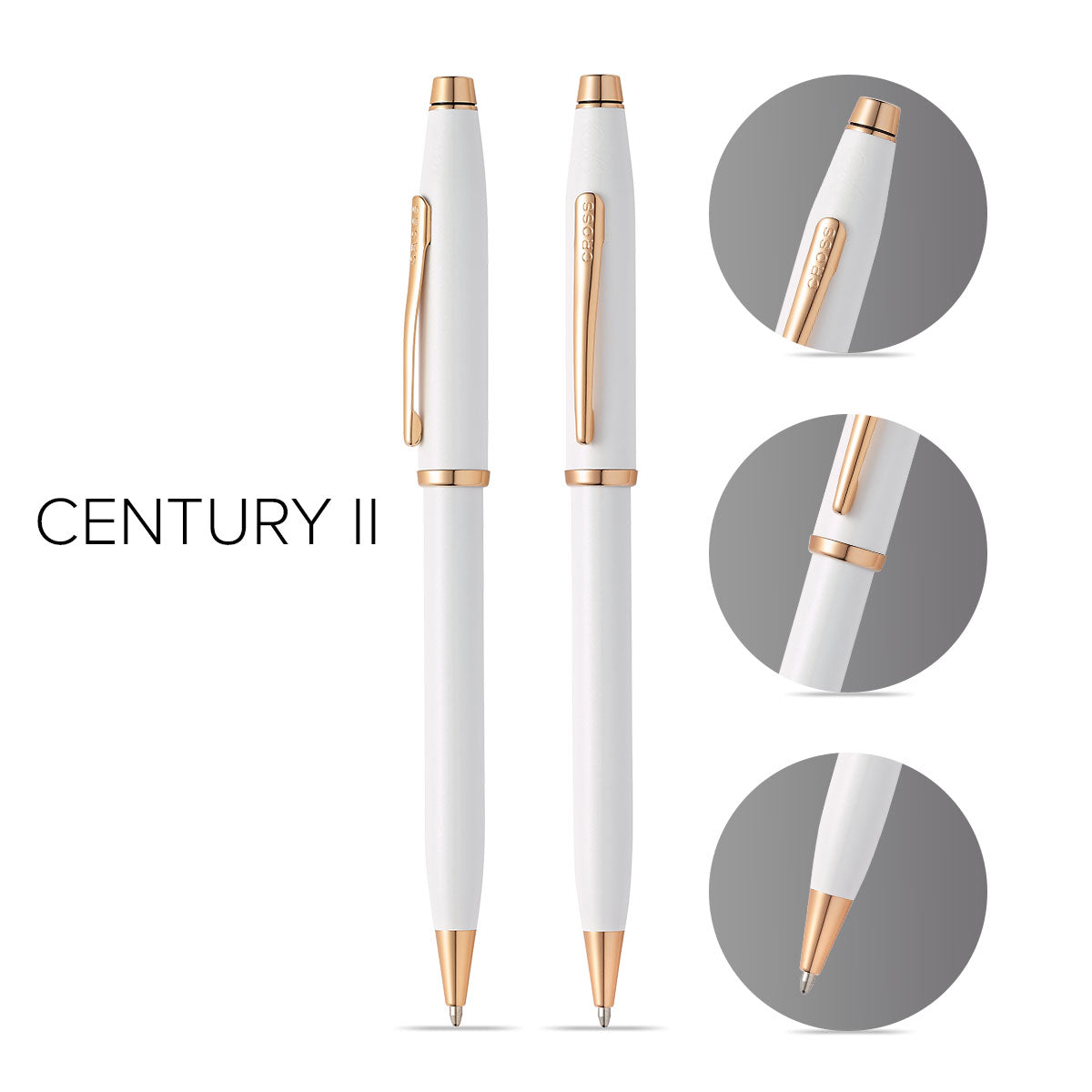 Century II Ballpoint Pen in Pearlescent White | Shop Now – A.T. Cross