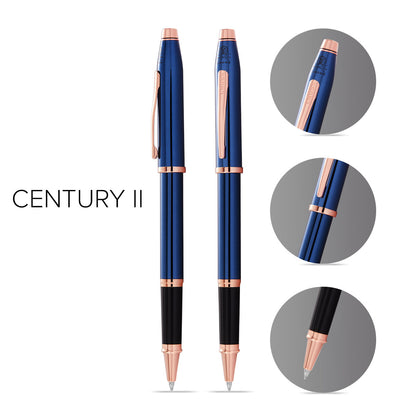 Century® II Translucent Cobalt Blue Lacquer Rollerball Pen