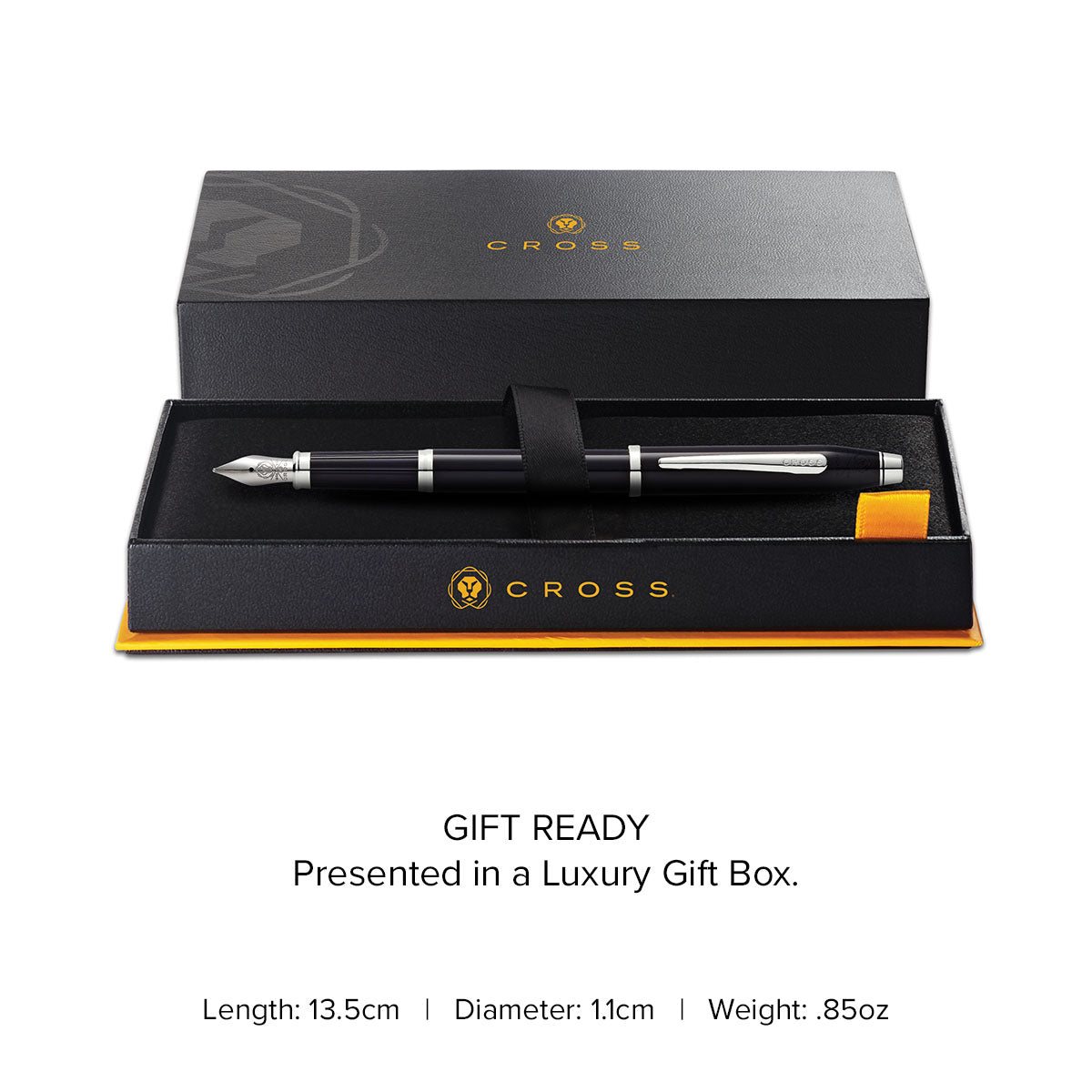 Century® II Black Lacquer Fine Nib Fountain Pen