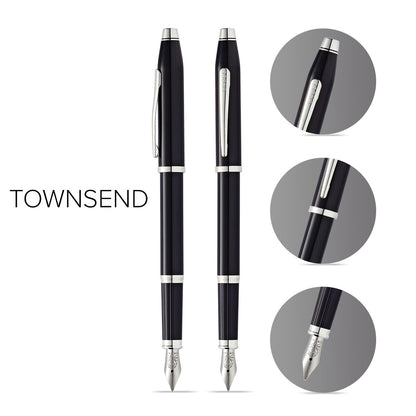 Century® II Black Lacquer Medium Nib Fountain Pen