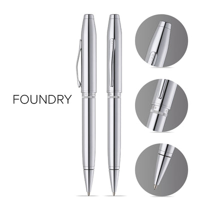 Foundry Polished Chrome with Polished Chrome Appointments Ballpoint Pen