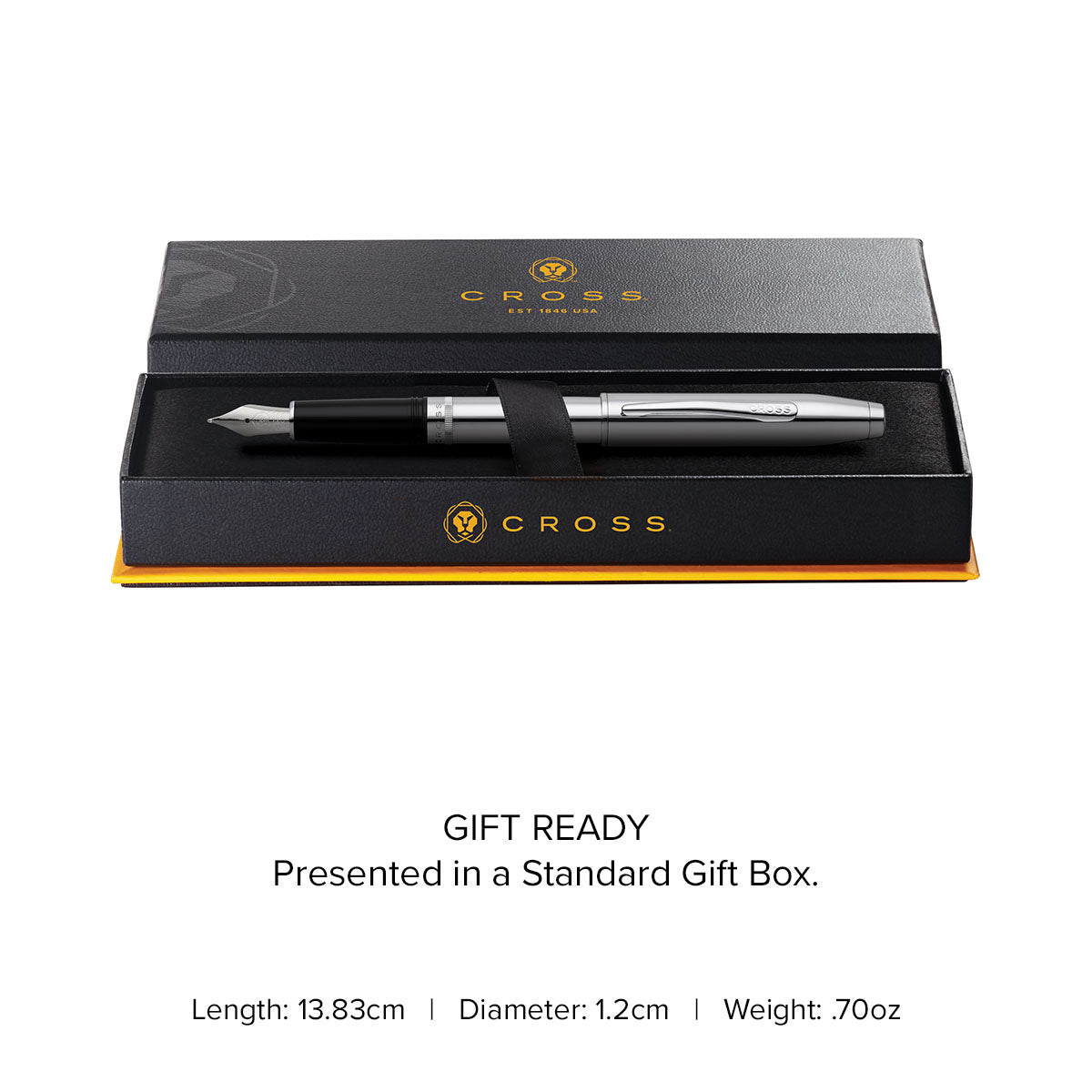 Foundry Polished Chrome with Polished Chrome Appointments and Stainless Steel Medium Nib Fountain Pen