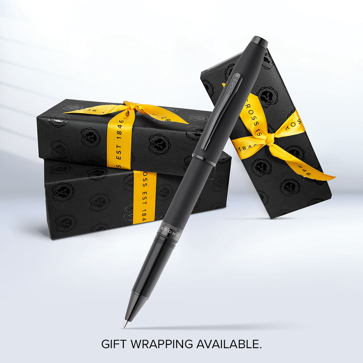 Foundry Matte Black Lacquer with PVD Black Appointments Rollerball Pen