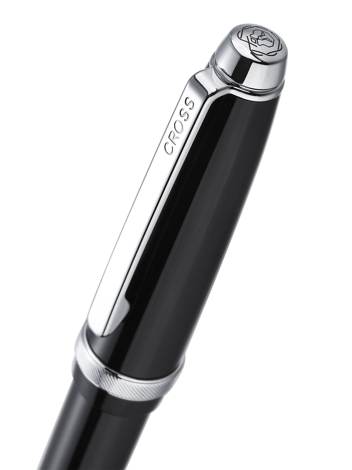 Lume Obsidian Black with Polished Chrome Appointments Rollerball Pen