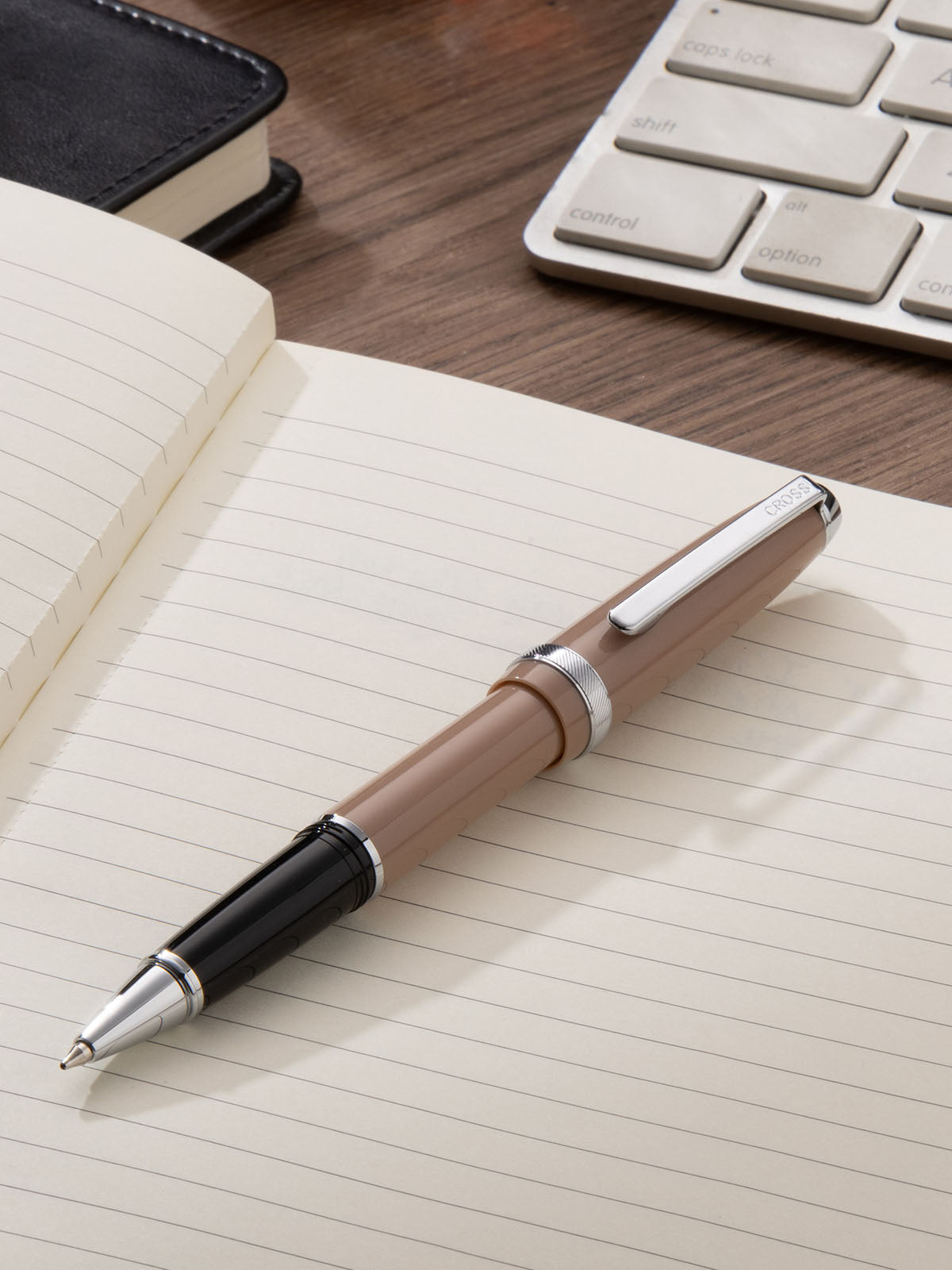 Lume Mocha with Polished Chrome Appointments Rollerball Pen