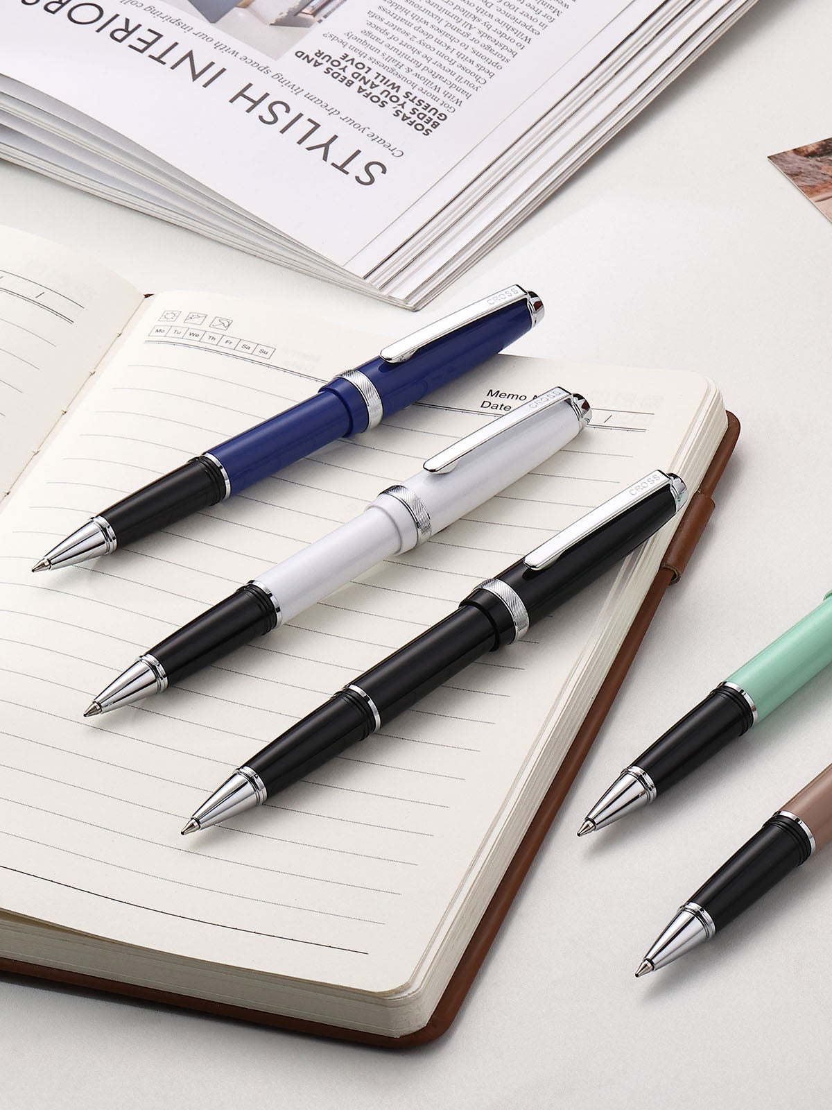 Lume Porcelain White with Polished Chrome Appointments Ballpoint