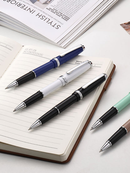 Lume Porcelain White with Polished Chrome Appointments Ballpoint Pen