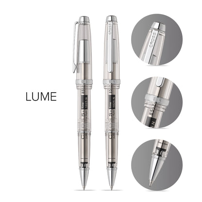 Lume Translucent Clear Resin and Chrome-plated Appointments Ballpoint Pen