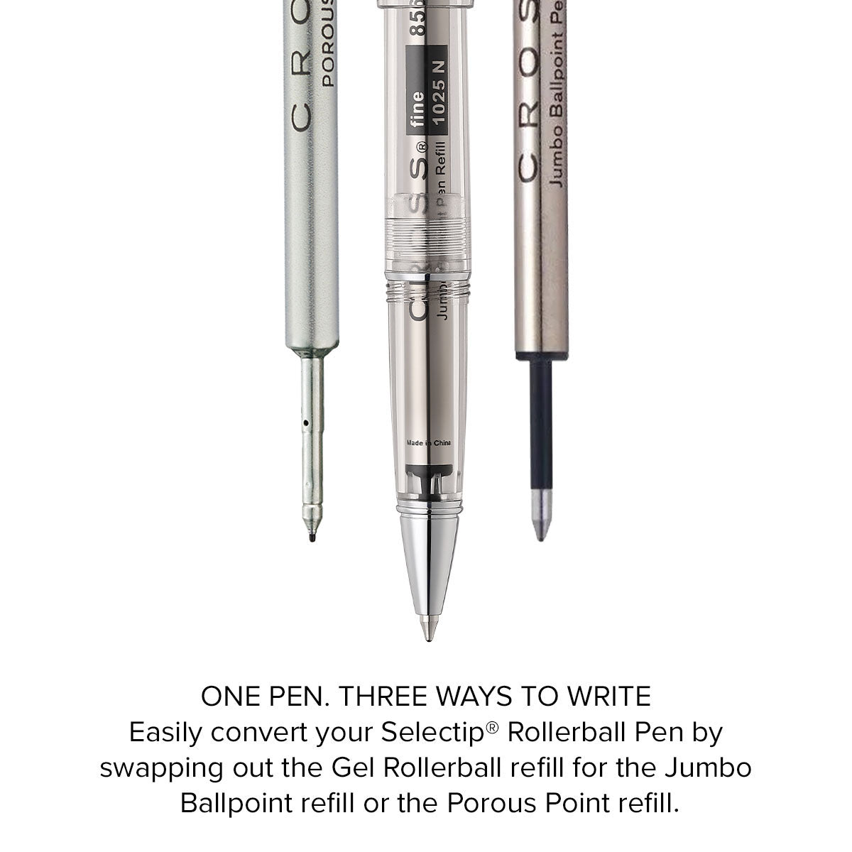 Lume Translucent Clear Resin and Chrome-plated Appointments Rollerball Pen