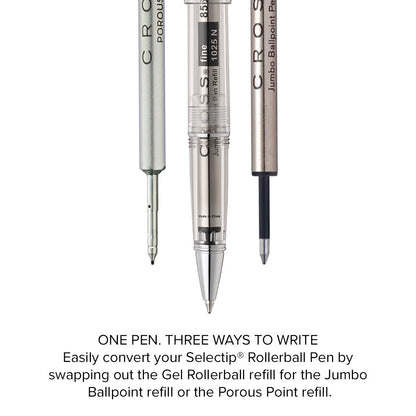 Lume Translucent Clear Resin and Chrome-plated Appointments Rollerball Pen