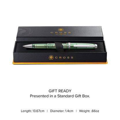 Lume Translucent Green Resin and Chrome-plated Appointments Ballpoint Pen