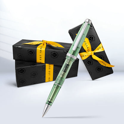 Lume Translucent Green Resin and Chrome-plated Appointments Rollerball Pen