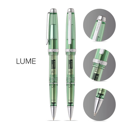 Lume Translucent Green Resin and Chrome-plated Appointments Rollerball Pen