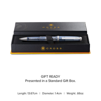 Lume Translucent Navy Blue Resin and Chrome-plated Appointments Ballpoint Pen