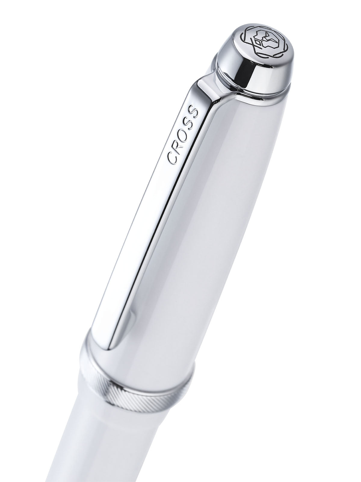 Lume Porcelain White with Polished Chrome Appointments Ballpoint Pen