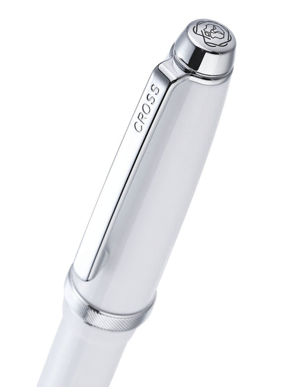 Lume Porcelain White with Polished Chrome Appointments Ballpoint Pen