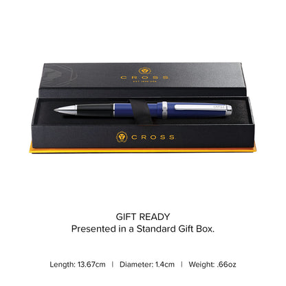 Lume Deep Sea Blue with Polished Chrome Appointments Ballpoint Pen