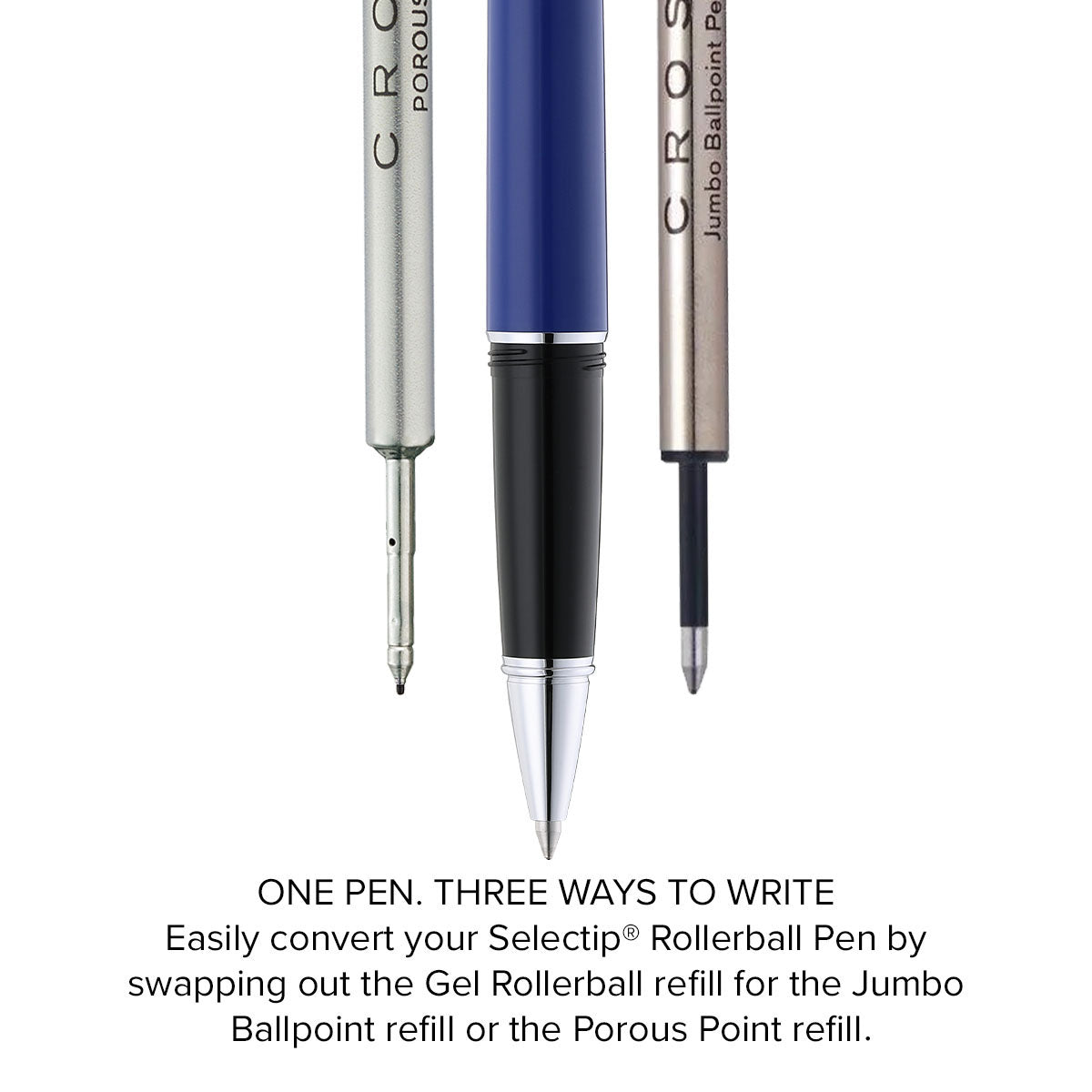 Lume Deep Sea Blue with Polished Chrome Appointments Rollerball Pen