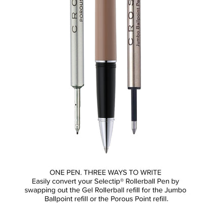 Lume Mocha with Polished Chrome Appointments Rollerball Pen