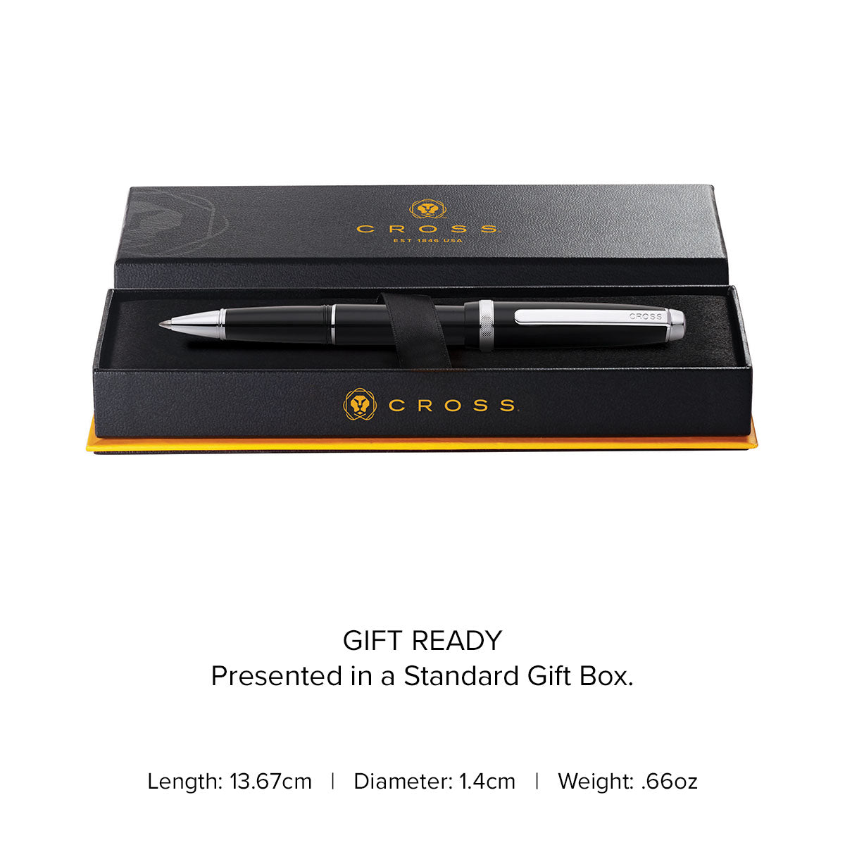 Lume Obsidian Black with Polished Chrome Appointments Ballpoint Pen