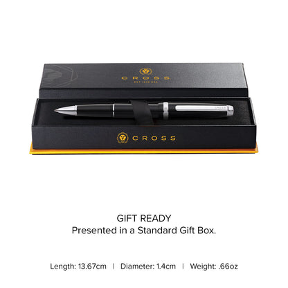 Lume Obsidian Black with Polished Chrome Appointments Ballpoint Pen