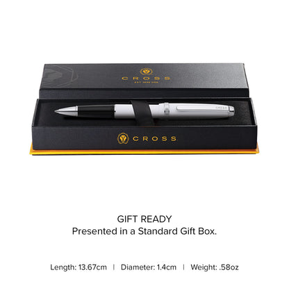 Lume Porcelain White with Polished Chrome Appointments Rollerball Pen