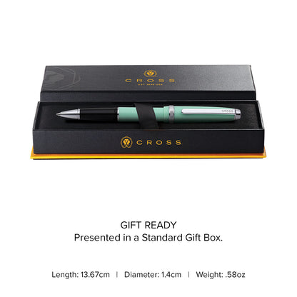 Lume Seafoam with Polished Chrome Appointments Rollerball Pen