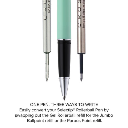 Lume Seafoam with Polished Chrome Appointments Rollerball Pen