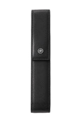 Classic Black Leather Magnetic Single Pen Case