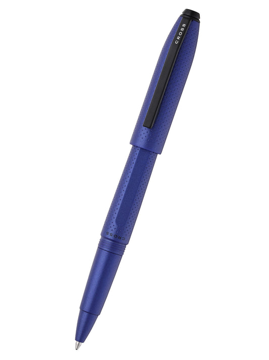 Prism Deep Sea Blue Resin with Polished Black Appointments Rollerball Pen