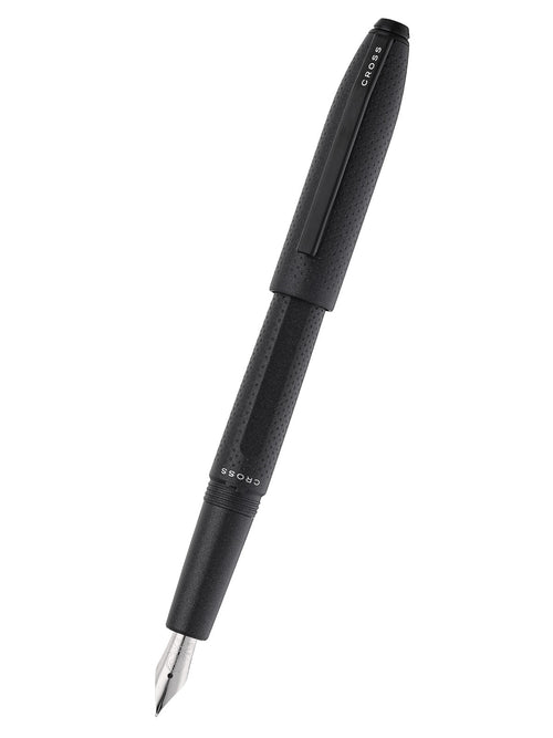 Prism Obsidian Black Resin with  Polished Chrome Stainless Steel Fine Nib Fountain Pen