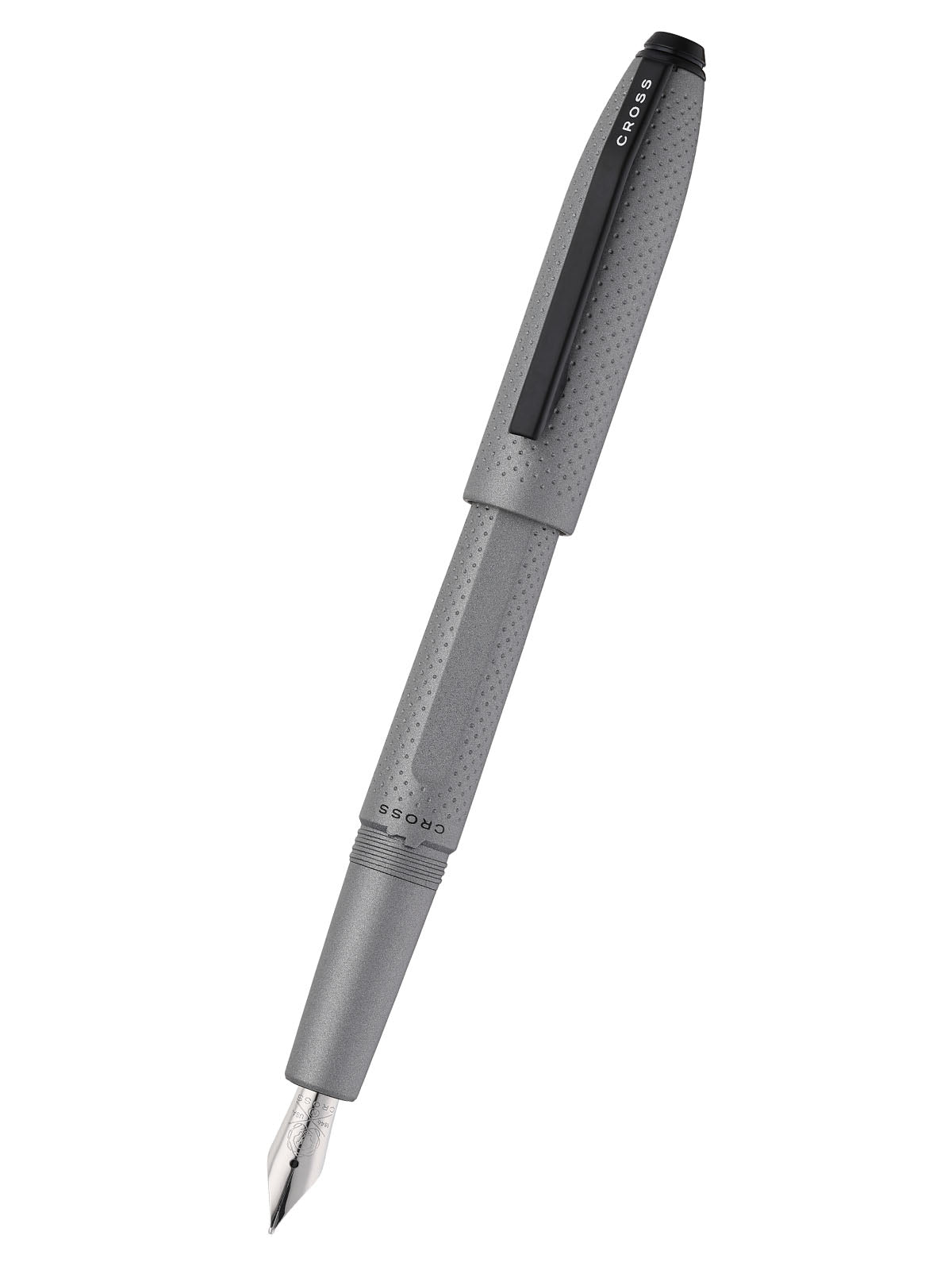 Prism Graphite Resin with Polished Chrome Stainless Steel Medium Nib Fountain Pen