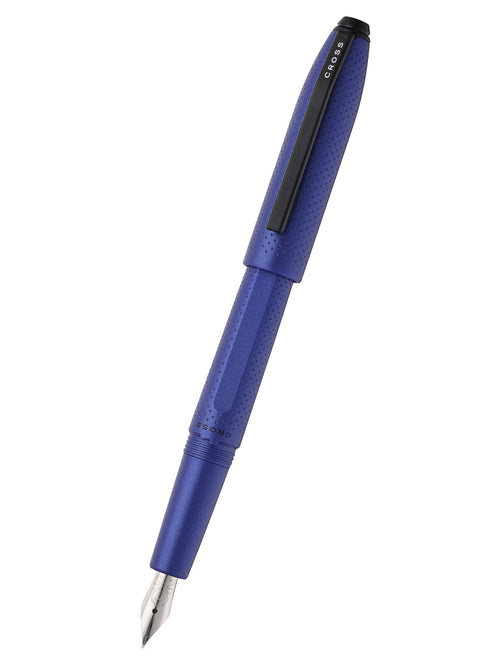 Prism Deep Sea Blue Resin with Polished Chrome Stainless Steel Fine Nib Fountain Pen