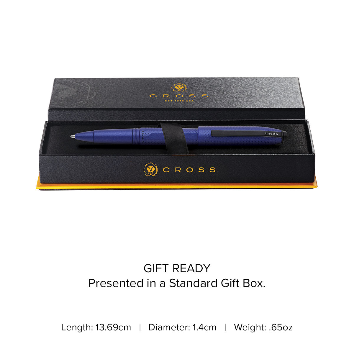 Prism Deep Sea Blue Resin with Polished Black Appointments Jumbo Ballpoint Pen