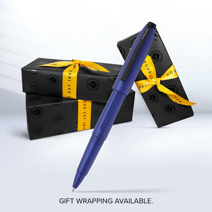 Prism Deep Sea Blue Resin with Polished Black Appointments Jumbo Ballpoint Pen