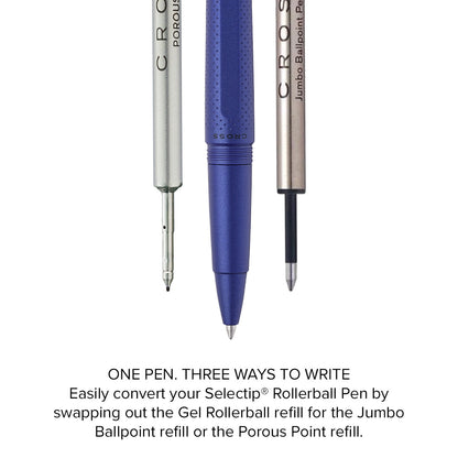 Prism Deep Sea Blue Resin with Polished Black Appointments Rollerball Pen