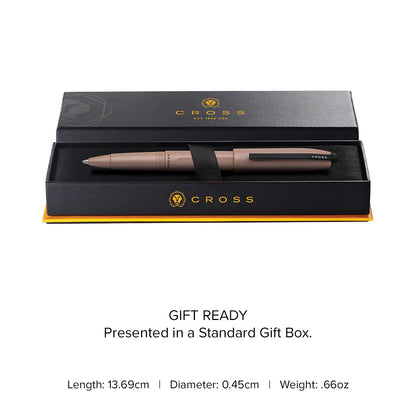 Prism Mocha Resin with Polished Black Appointments Rollerball Pen