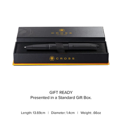 Prism Obsidian Black Resin with Polished Black Appointments Rollerball Pen
