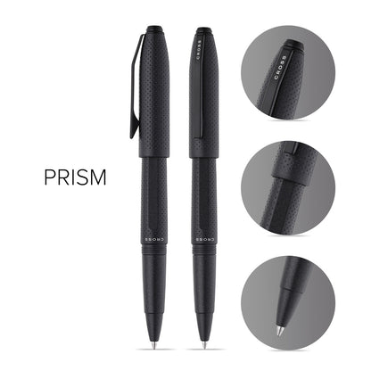 Prism Obsidian Black Resin with Polished Black Appointments Rollerball Pen
