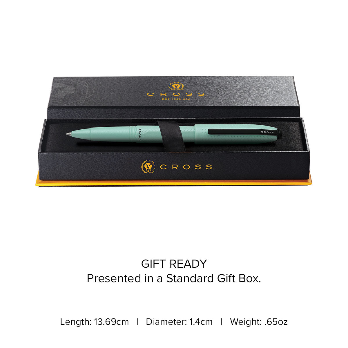 Prism Seafoam Resin with Polished Black Appointments Jumbo Ballpoint Pen