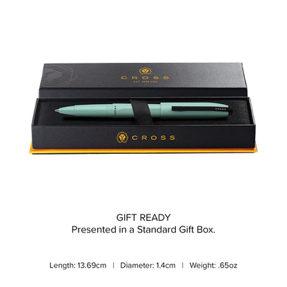 Prism Seafoam Resin with Polished Black Appointments Jumbo Ballpoint Pen