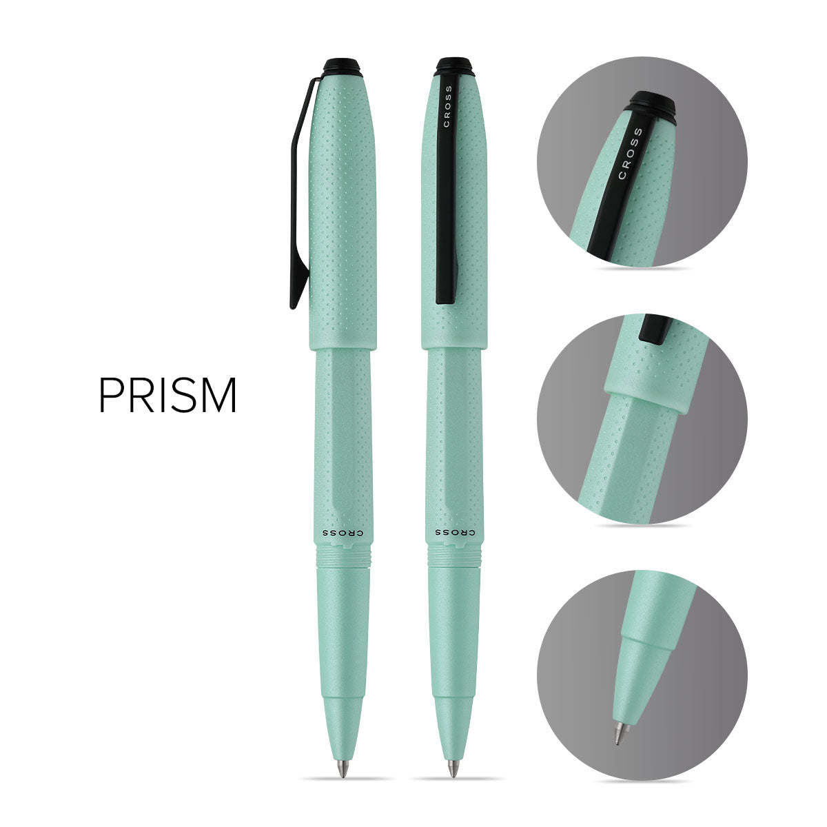 Prism Seafoam Resin with Polished Black Appointments Jumbo Ballpoint Pen