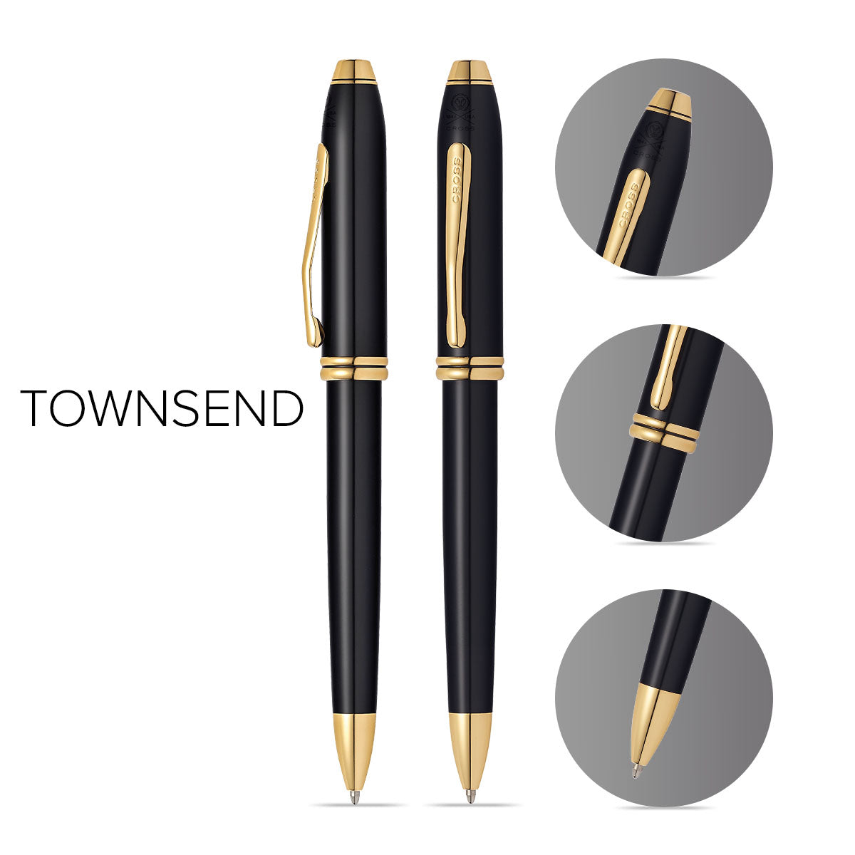 Townsend Classic Black Lacquer Ballpoint Pen | Cross – A.T. Cross