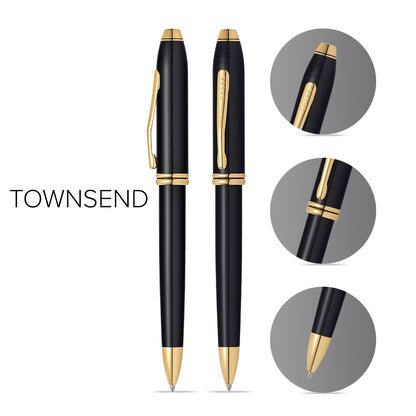 Townsend® Classic Black Lacquer Ballpoint Pen