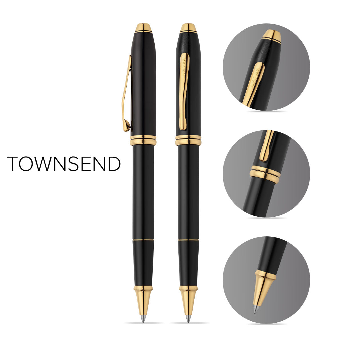 Townsend Classic Black Lacquer Rollerball Pen | Cross – A.T. Cross