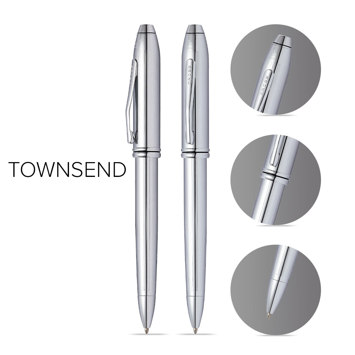 Townsend® Lustrous Chrome Ballpoint Pen