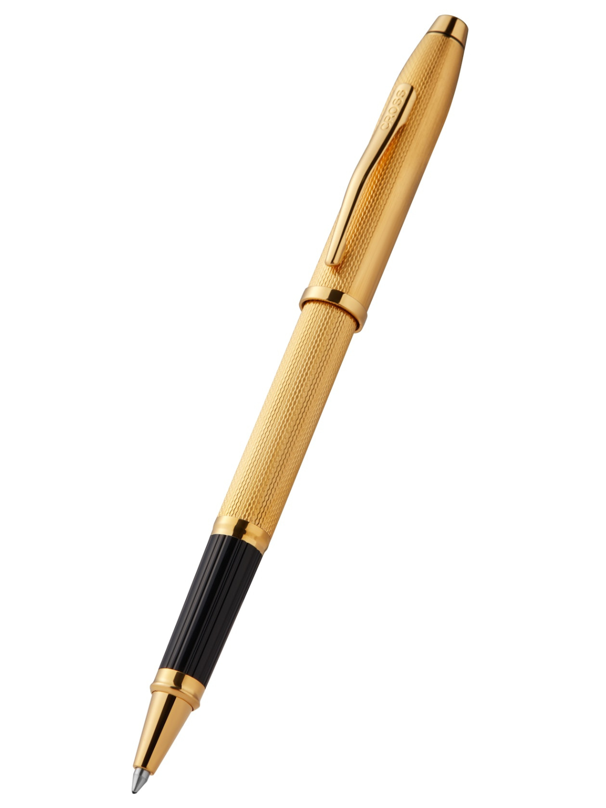 Century® II Polished 23KT Gold-plated Engraved Diamond Pattern Selectip Rollerball Pen