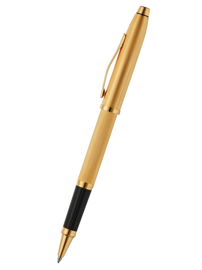 Century® II Polished 23KT Gold-plated Engraved Diamond Pattern Selectip Rollerball Pen