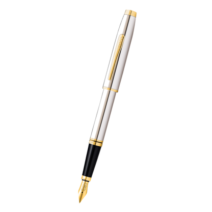 Coventry Polished Chrome with Gold-Tone Fine Nib Fountain Pen