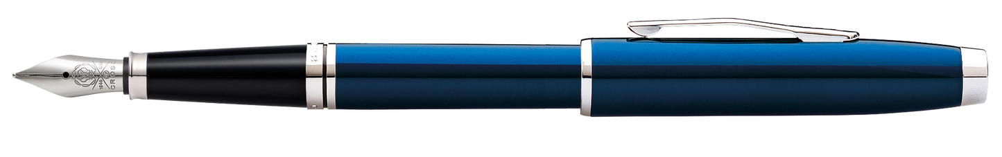 Coventry Blue Lacquer Fine Nib Fountain Pen